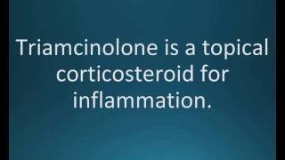 How to pronounce triamcinolone Kenalog Memorizing Pharmacology Flashcard [upl. by Eyahc]