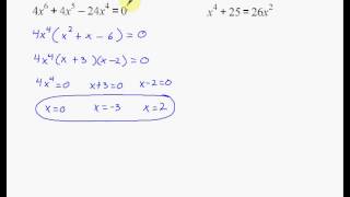 Solving Polynomial Equations by Factoring [upl. by Alene415]