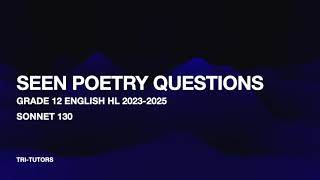 Sonnet 130  Poetry Questions [upl. by Yellac]