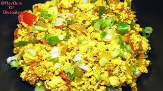 Tofu Scrambled Recipe  Tofu Bhurji  Vegan Recipe  Healthy Recipe  Weight loss RecipeVegan eggs [upl. by Eniamej]