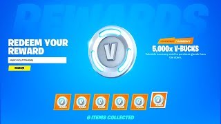 REDEEM THE 30000 VBUCKS CODE in Fortnite Free VBucks [upl. by Anaicilef]