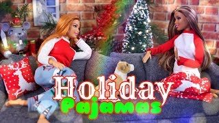 DIY  How to Make Doll Holiday Pajamas  Sewing Craft  Download Free Pattern [upl. by Ellerehs984]