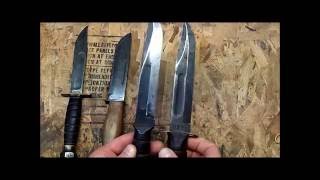 Cattaraugus 225Q vs Camillus Marine Corp vs Marbles USAF Survival Knife [upl. by Dowlen]