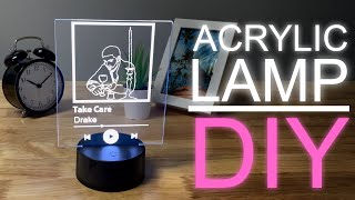 DIY Acrylic Night Light  HOW TO  CRICUT [upl. by Jill]