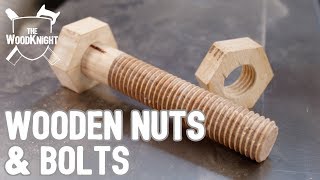 Making Wooden Nuts amp Bolts [upl. by Colb43]