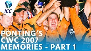 Pontings World Cup Memories  quot2007 Was My Most Satisfyingquot  PART 1  ICC Cricket World Cup 2019 [upl. by Cody]