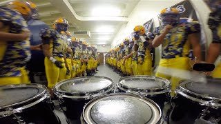 LT Drumline Football Team March Out Tenor Cam [upl. by Enilrem]