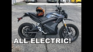 2017 Zero DSR Review  Test Ride Completely ELECTRIC Motorcycle [upl. by Gmur924]