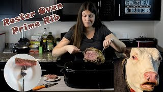 Prime Rib In A Roaster Oven Recipe Episode 93 [upl. by Ahsemo]