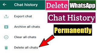 How To Delete WhatsApp Chat History Permanently [upl. by Aseneg]