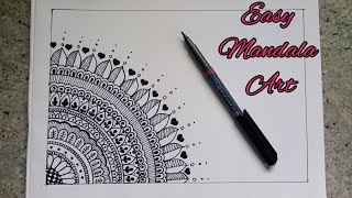 Easy Mandala Art  Mandala Art For Beginners  How To Draw Mandala Art For Beginners  DIY Mandala [upl. by Ariane216]