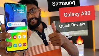 Samsung Galaxy A80 Hands on with Quick Review  Great But [upl. by Demetria]