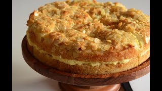 Bienenstich Recipe in English  Authentic German Bee Sting Cake [upl. by Isahella]