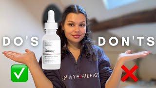 HOW TO PROPERLY USE THE ORDINARY NIACINAMIDE SERUM  Dos and Donts [upl. by Lemrac]