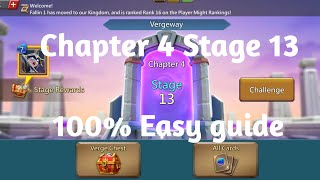 Lords mobile Vergeway Chapter 4 Stage 13 easiest guide [upl. by Frum514]