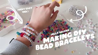 making simple bead bracelets 🍭  jelly record [upl. by Jamin705]