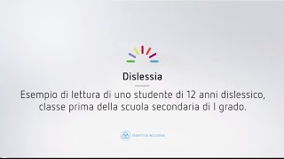 Dislessia  Esempio di lettura di uno studente di 12 anni dislessico [upl. by Asiul962]