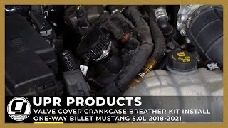 20182023 Mustang Install  UPR Valve Cover Crankcase Breather [upl. by Ulrick]