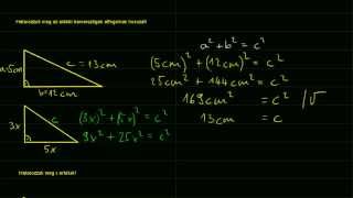 Pitagorsztétel gyakorló feladatok [upl. by Otecina]