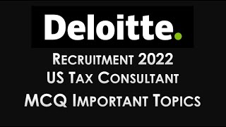 MCQ Important Topics Versant amp Aptitude  Deloitte India Recruitment 2022 US Tax Consultant [upl. by Hebbe]