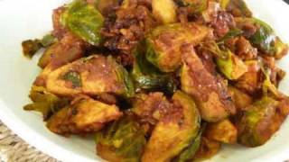 Brussels Sprouts Subzi  Indian Vegetarian Recipe  Show Me The Curry [upl. by Netsrejk]