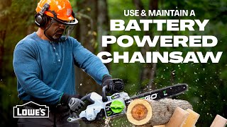 How To Use and Maintain a Battery Powered Chainsaw [upl. by Revlis]