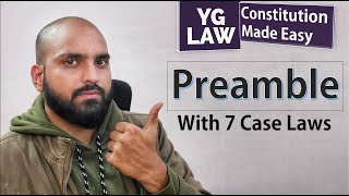 Preamble of Indian Constitution  Explained with case laws  Preamble part of Constitution [upl. by Mccomb]