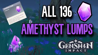 ALL 136 Amethyst Lump Locations  Complete Guide amp Efficient Route  Genshin Impact Inazuma [upl. by Dupuis739]