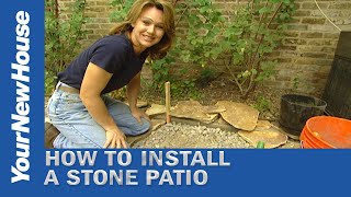 How to Install a Natural Stone Patio  Do It Yourself [upl. by Reeve]