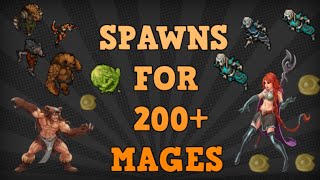 Tibia where to hunt EDMS  SPAWNS FOR MAGES 200 Vol 12020 [upl. by Gudrin263]