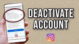 HOW TO DEACTIVATE YOUR INSTAGRAM ACCOUNT FULL GUIDE [upl. by Arze639]