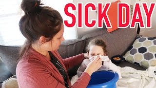 SICK DAY ROUTINE 3 KIDS WITH THE FLU [upl. by Acisej317]