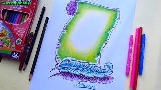 COMO DIBUJAR un PERGAMINO  how to draw a scroll  Pergamino [upl. by Imogene]