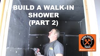 How to Build a WalkIn Shower Part 2 Wedi PanelsStepbyStep  by Home Repair Tutor [upl. by Nirehtac]