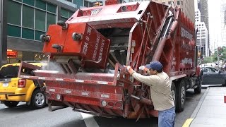 Garbage Trucks A Summer Afternoon in NYC [upl. by Cawley]