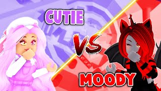 CUTIE Vs MOODY In Tower Of Hell Roblox [upl. by Eihcra785]