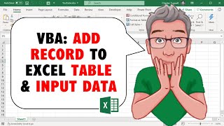 Excel VBA to Add Record To Excel Table amp Input Data [upl. by Stoops459]