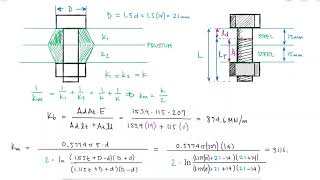 Bolt and Member Stiffness  Bolt and Nut Selection  Example 1 [upl. by Yrreg]