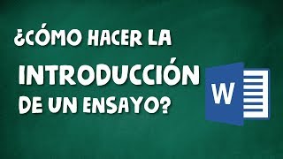 CÓMO HACER LA INTRODUCCIÓN DE UN ENSAYO ACADÉMICO [upl. by Feltie]