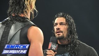 Roman Reigns interrupts Seth Rollins SmackDown January 9 2015 [upl. by Riek]