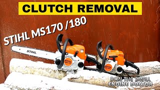 STIHL MS170 MS180 Chainsaw Clutch Removal amp Installation [upl. by Sylvester31]