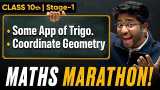 Class 10th Maths Maha Marathon  Some App of Trigonometry amp Coord Geometry 🔥  Shobhit Nirwan [upl. by Tocs129]