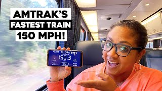 Amtrak Acela First Class From New York City To Boston at 150 MPH Americas Fastest Train [upl. by Balkin]