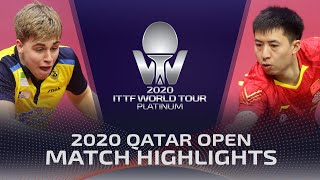 Truls Moregard vs Fang Bo  2020 ITTF Qatar Open Highlights FS [upl. by Frederich]