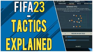 All Custom Tactics Instructions Explained in FIFA 23 [upl. by Ikkaj]