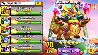 Dragon City  Max upgrade for HIGH RELENTLESS DRAGON  MAX Level 70 UNSTOPPABLE 😱 [upl. by Inasah]