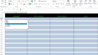 Control vacaciones en Excel Planilla [upl. by Ashien477]