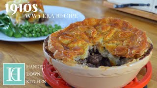 Steak amp Kidney Pie ◆ 1910s  WW1 Era Recipe [upl. by Yllitnahc179]