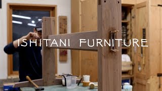 ISHITANI  Making a Walnut Trestle Table [upl. by Asilehc]