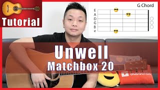 How to play Unwell on guitar tutorial  Matchbox 20 [upl. by Ycaj]